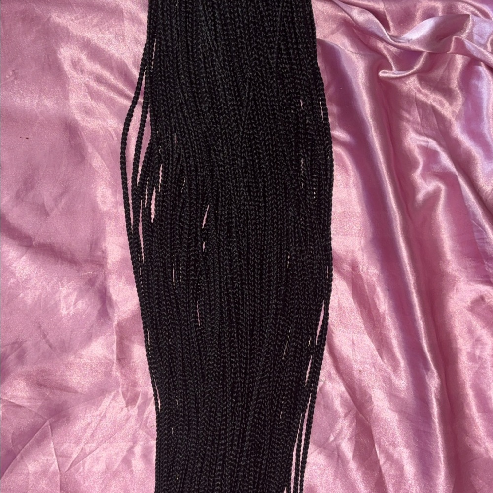 Poshglad Human hair tailbone length full lace box braided wig